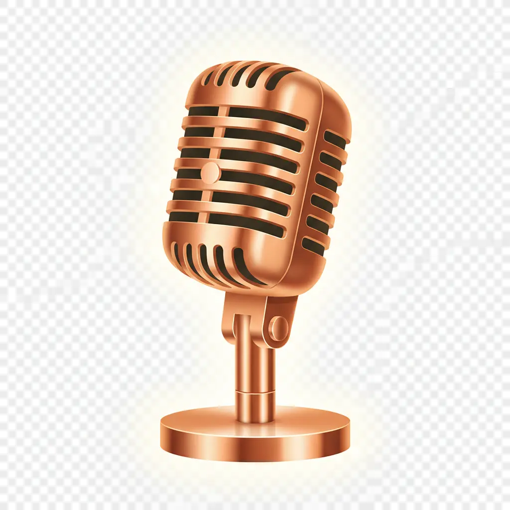 Micrófono vintage interactivo